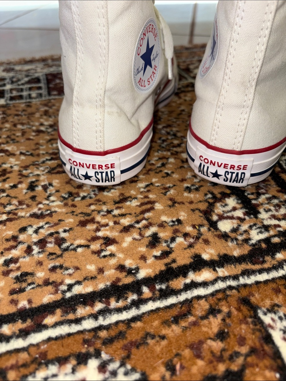 Classic Allstar converse White High-Top Canvas Sneakers - Picture 4 of 5